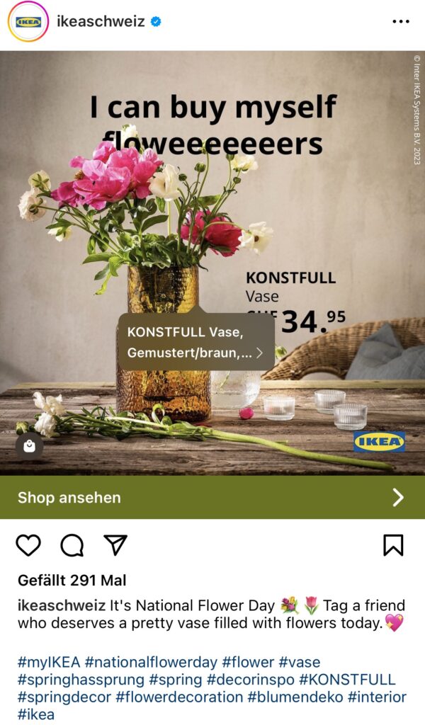 Social Commerce Instagram. IKEA.